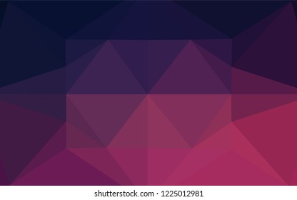 Dark Purple, Pink vector polygonal background. Geometric illustration in Origami style with gradient.  The completely new template can be used for your brand book.