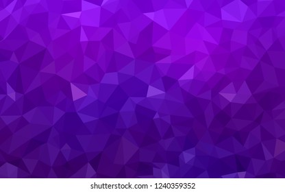 Dark Purple, Pink vector polygonal pattern. Elegant bright polygonal illustration with gradient. Textured pattern for your backgrounds.