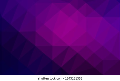 Dark Purple, Pink vector polygonal background. Shining colored illustration in a Brand new style. New texture for your design.