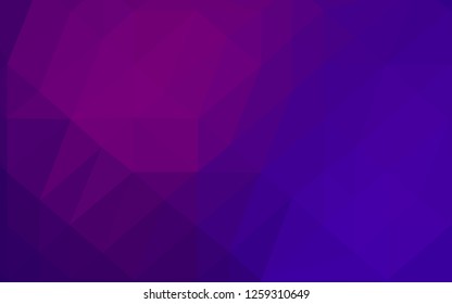Dark Purple, Pink vector polygonal background. A sample with polygonal shapes. The best triangular design for your business.