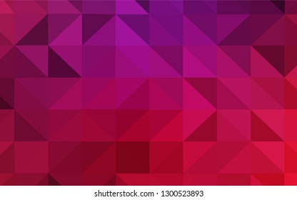 Dark Purple, Pink vector polygonal background. Creative illustration in halftone style with triangles. Triangular pattern for your design.