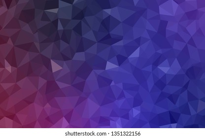 Dark Purple, Pink vector polygonal template. A completely new color illustration in a polygonal style. Triangular pattern for your design.