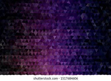 Dark Purple, Pink vector polygonal pattern. Creative geometric illustration in Origami style with gradient. Best triangular design for your business.