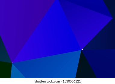 Dark Purple, Pink vector polygonal background. Colorful abstract illustration with triangles. A completely new design for your leaflet.