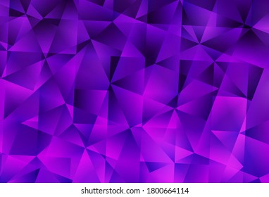 Púrpura oscuro, fondo poligonal vector rosado. Ilustración abstracta moderna con triángulos. Nuevo estilo para su diseño de negocio.
