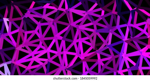 Púrpura oscuro, fondo poligonal vector rosa. Ilustración en vidrio roto con triángulos. Diseño moderno para tus aplicaciones.
