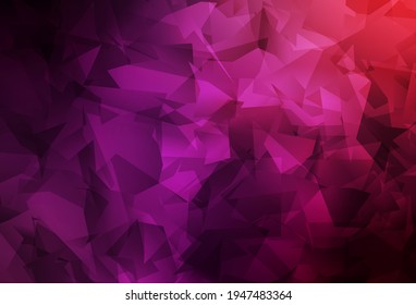 Dark Purple, Pink vector polygonal background. A completely new color illustration in a polygonal style. Textured pattern for your backgrounds.