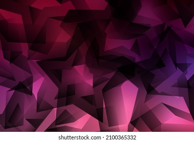 Dark Purple, Pink vector polygonal background. Creative geometric illustration in Origami style with gradient. A completely new design for your leaflet.