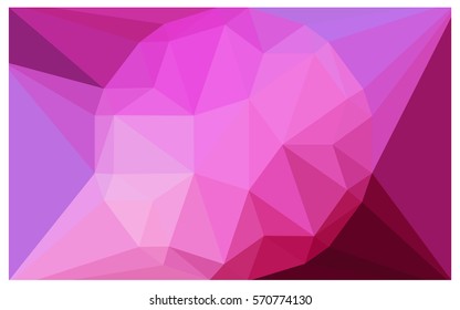 Dark Purple Pink vector polygonal illustration, which consist of triangles with a gemstone in center. Triangular design of a huge diamond for your business. Creative geometric background of gems.