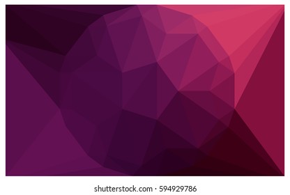 Dark Purple, Pink vector polygonal illustration, which consist of triangles with a gemstone in center. Triangular design of a huge diamond for your business. Creative geometric background of gems.