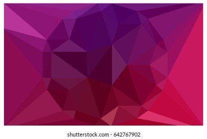 Dark Purple, Pink vector polygonal illustration, which consist of triangles with a gemstone in center. Triangular design of a huge diamond for your business. Creative geometric background of gems.