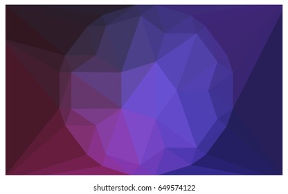 Dark Purple, Pink vector polygonal illustration, which consist of triangles with a gemstone in center. Triangular design of a huge diamond for your business. Creative geometric background of gems.