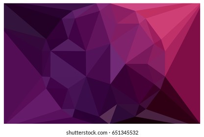 Dark Purple, Pink vector polygonal illustration, which consist of triangles with a gemstone in center. Triangular design of a huge diamond for your business. Creative geometric background of gems.