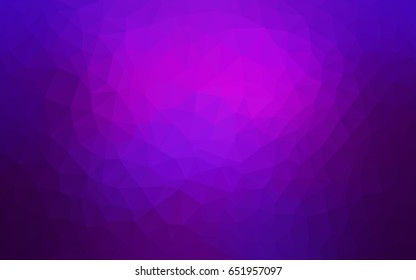 Dark Purple, Pink vector polygonal illustration, which consist of triangles. Triangular pattern for your business design. Geometric background in Origami style with gradient. 