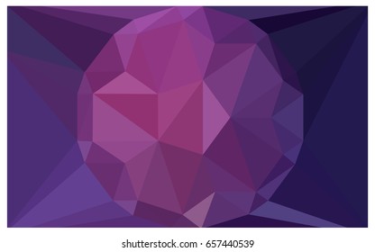 Dark Purple, Pink vector polygonal illustration, which consist of triangles with a gemstone in center. Triangular design of a huge diamond for your business. Creative geometric background of gems.