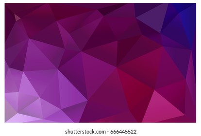 Dark Purple, Pink vector polygonal illustration, which consist of triangles. Triangular pattern for your business design. Geometric background in Origami style with gradient. 