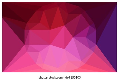 Dark Purple, Pink vector polygonal illustration, which consist of triangles with a gemstone in center. Triangular design of a huge diamond for your business. Creative geometric background of gems.
