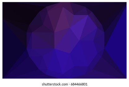 Dark Purple, Pink vector polygonal illustration, which consist of triangles with a gemstone in center. Triangular design of a huge diamond for your business. Creative geometric background of gems.