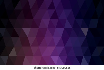 Dark Purple, Pink vector polygonal illustration, which consist of triangles. Triangular design for your business. Creative geometric background in Origami style with gradient