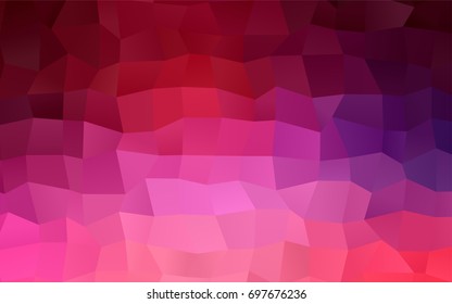 Dark Purple, Pink vector polygonal illustration consisting of rectangles. Rectangular design for your business. Creative geometric background in origami style with gradient.