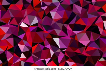 Dark Purple, Pink vector polygonal pattern. Glitter abstract illustration with an elegant design. The polygonal design can be used for your web site.