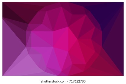 Dark Purple, Pink vector polygonal illustration, which consist of triangles with a gemstone in center. Triangular design of a huge diamond for your business. Creative geometric background of gems.
