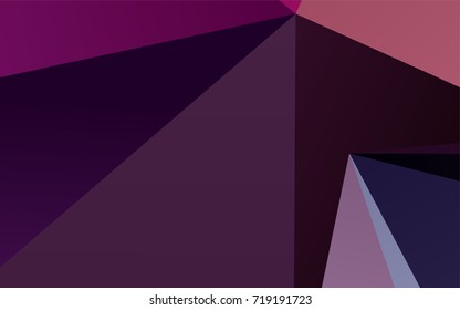 Dark Purple, Pink vector polygonal pattern. A vague abstract illustration with gradient. A new texture for your design.