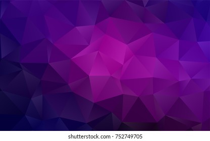 Dark Purple, Pink vector polygonal background. Geometric illustration in Origami style with gradient.  A completely new design for your business.