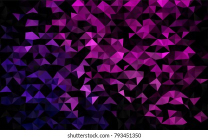 Dark Purple, Pink vector polygonal template. Creative geometric illustration in Origami style with gradient. Brand-new style for your business design.