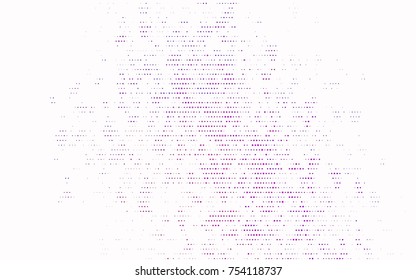 Dark Purple, Pink vector red banner with set of circles, dots. Donuts Background. Creative Design Template. Technological halftone illustration.
