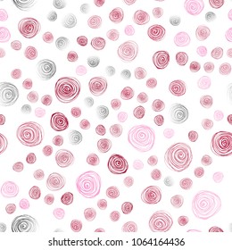 Dark Purple, Pink vector seamless doodle blurred template. Glitter abstract illustration with doodles and flowers. Completely new design for your business.