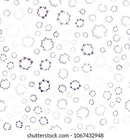 Dark Purple, Pink vector seamless  cover with spots. Illustration with set of shining colorful abstract circles. Pattern can be used for futuristic ad, booklets.
