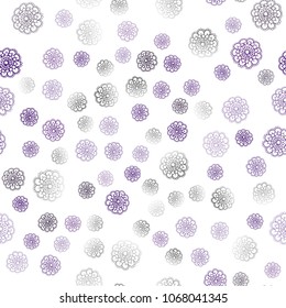Dark Purple, Pink vector seamless doodle bright background. Creative illustration in blurred style with flowers. A new texture for your design.