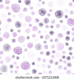 Dark Purple, Pink vector seamless natural elegant artwork. A vague abstract illustration with flowers in doodles style. Completely new template for your brand book.