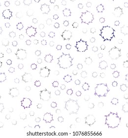 Dark Purple, Pink vector seamless  layout with circle shapes. Blurred decorative design in abstract style with bubbles. Completely new template for your brand book.