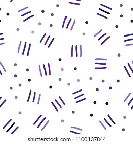 Dark Purple, Pink vector seamless pattern with abstract lines. Trendy seamless illustration with abstract lines. Template for business cards, websites.