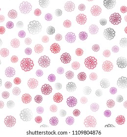 Dark Purple, Pink vector seamless abstract doodle wallpaper. flowers on elegant natural pattern with gradient. Brand-new style for your business design.