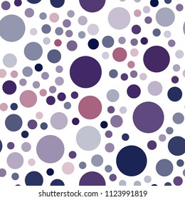 Dark Purple, Pink vector seamless backdrop with dots. Glitter abstract illustration with blurred drops of rain. Completely new template for your brand book.