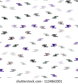 Dark Purple, Pink vector seamless pattern with narrow lines. Glitter abstract illustration with colored sticks. The pattern can be used for websites.