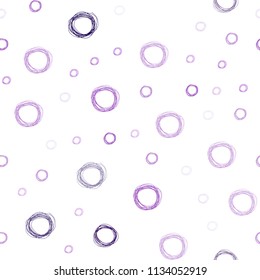Dark Purple, Pink vector seamless backdrop with dots. Modern abstract illustration with colorful water drops. New design for ad, poster, banner of your website.