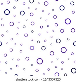 Dark Purple, Pink vector seamless layout with circle shapes. Blurred decorative design in abstract style with bubbles. Pattern can be used for beautiful websites.