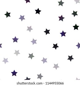 Dark Purple, Pink vector seamless template with sky stars. Modern geometrical abstract illustration with stars. Smart design for your business advert.