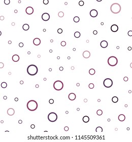Dark Purple, Pink vector seamless backdrop with dots. Blurred bubbles on abstract background with colorful gradient. Pattern can be used for beautiful websites.