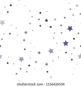 Dark Purple, Pink vector seamless texture with beautiful stars. Decorative shining illustration with stars on abstract template. The template can be used as a background.