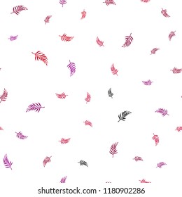 Dark Purple, Pink vector seamless natural backdrop with leaves. Creative illustration in blurred style with leaves. Trendy design for wallpaper, fabric makers.