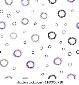 Dark Purple, Pink vector seamless cover with spots. Beautiful colored illustration with blurred circles in nature style. Pattern can be used as texture of wallpapers.