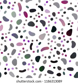 Dark Purple, Pink vector seamless cover with circles. Blurred bubbles on abstract backdrop with colorful gradient. Design for textile, fabric, wallpapers.