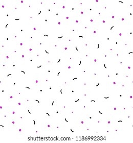 Dark Purple, Pink vector seamless template with circles, triangles. Decorative design in abstract style with triangle structure. Pattern for design of window blinds, curtains.
