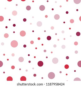 Dark Purple, Pink vector seamless cover with spots. Blurred bubbles on abstract background with colorful gradient. Pattern for design of fabric, wallpapers.
