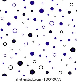 Dark Purple, Pink vector seamless backdrop with dots. Blurred decorative design in abstract style with bubbles. Design for textile, fabric, wallpapers.